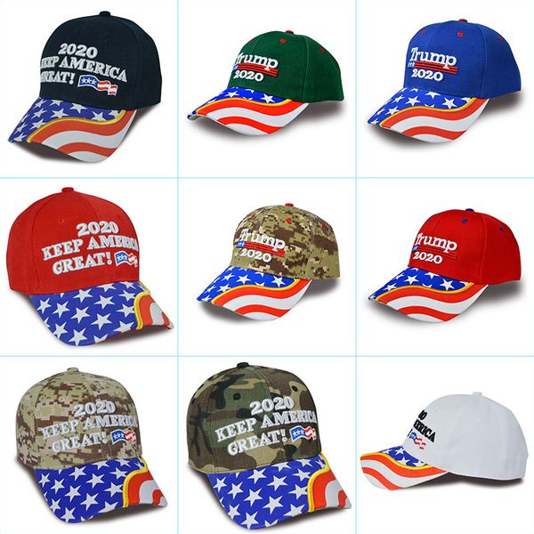 

make america great again embroidery usa flag 2020 donald trump hat re-election cotton baseball cap outdoor snapbacks fast shipping c2005, Black;white