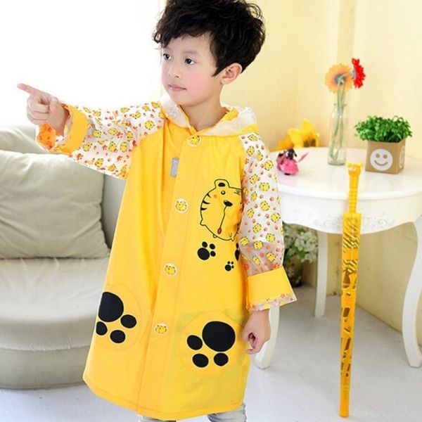 

gowal raincoat boysand girlsbabieskindergarten primary school studentscape-style one-piece cute big thickened poncho children's raincoa, Red;brown