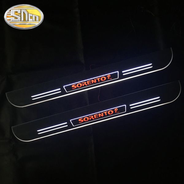 

sncn waterproof acrylic moving led welcome pedal scuff plate pedal door sill pathway light for kia sorento xm fl prime