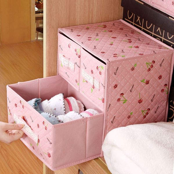 

lace dot starry underwear box storage box three drawer storage box two layers three drawers