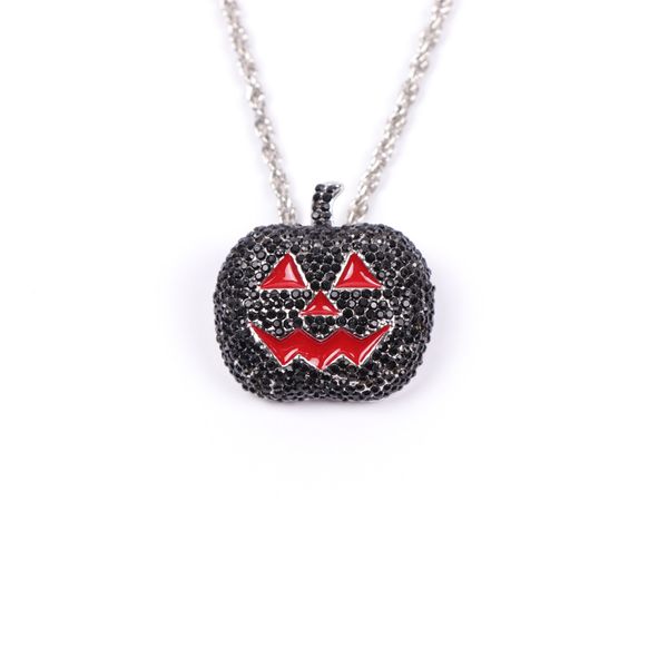 

2020 wish selling cross-border hip-hop halloween pumpkin pendant necklace influx of men cross-border jewelry, Silver
