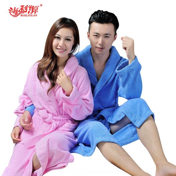 

cotton l cotton l women's towel bathrobe beauty bathrobe lengthened thickened towel nightgown beauty salon
