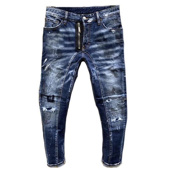 

2020ss mens designer jeans luxury blue designer jeans brand designer pants pour hommes hole ripped biker jeans