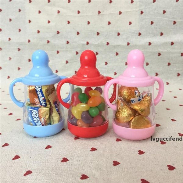 

720pcs/lot baby shower baptism christening birthday gift party favors candy box bottle with handle lx0865