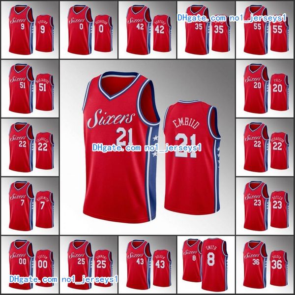 

филадельфия 76ers мужчины бен симмонс эмбиид джош ричардсон хэррис себе red nba на заказ джерси, Black