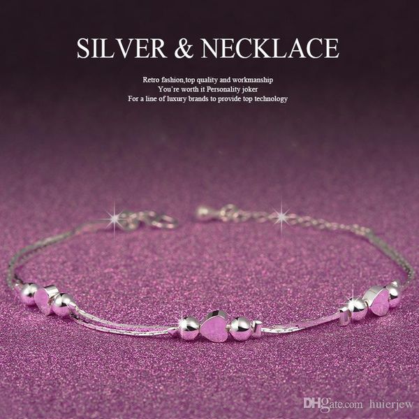 

bracelets & bangles fashion 925 sliver jewelry heart charm bracelets fashion jewelry bracelets, Black