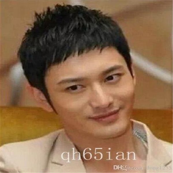 

fashion wig new men boy short black natural hair wigs