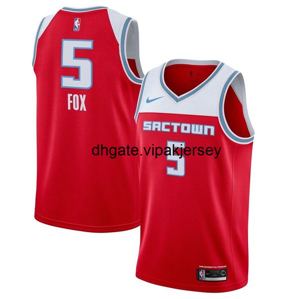 

basketball jerseys 2019 - 20 new season 5 dalong fox red jersey mens vest stitched basketball jerseys