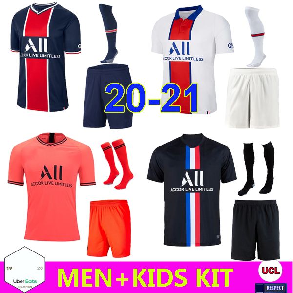 

maillots de football kits 20 21 soccer jersey 2020 2021 mbappe icardi neymar shirt jr men kids sets uniform maillot de foot hommes enfants, Black