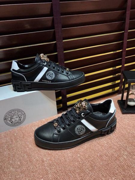 

2021-2020x luxury fashion men 's shoes low -lace -up embroidery daily sports shoes ,high -quality casual wild outdoor shoes ,size, Black