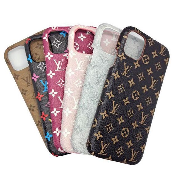 

new lv designer brand print flower phone case for iphone 11 pro max x xs max xr 8 7 6 6s plus leather style shell skin cover a09, Blue;gray