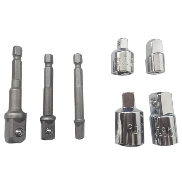

socket adapter converter set hex shank drill nut wrench 3 piece socket extension adapter bit set of 4 reducing chucks adapte