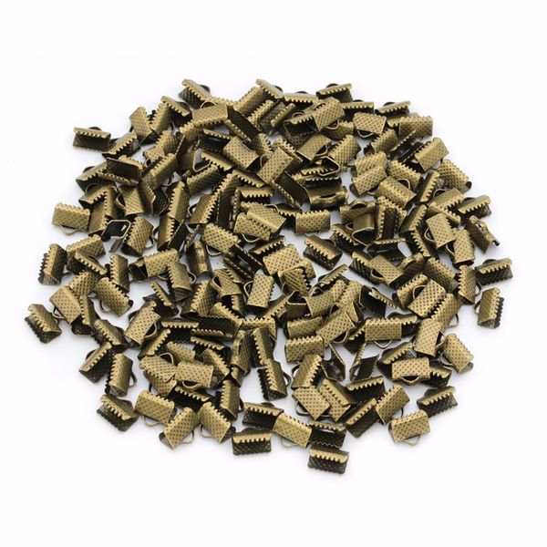 

mayforest 200pcs/lot rhodium gold color ends fastener clasps fitting 6mm 10mm flat leather cord necklace connectors diy jewelry making, Blue;slivery
