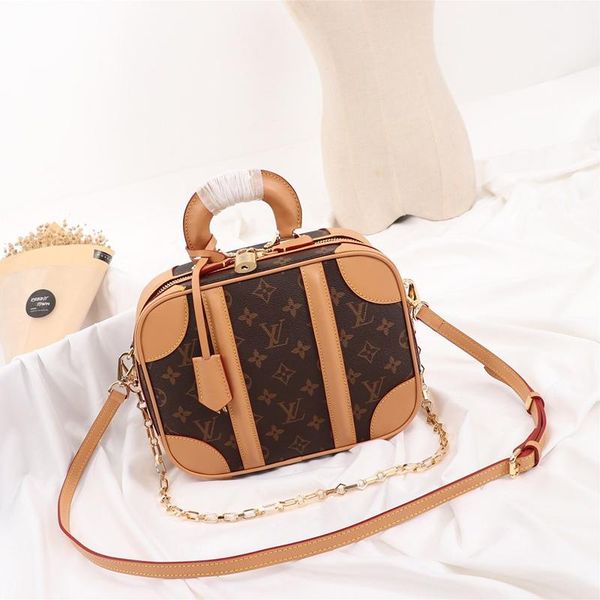 

vintage classic womens bag leather crossbody handbags designer luxury zipper handle tote chain trend lady shoulder bags sacs pour femmes