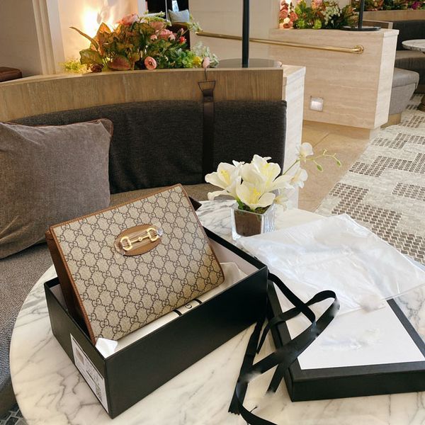 

1955 horsebit clutch bag handbag wallet backpack main card holder duffle bag women handbags handbag horsebit card holder, Silver