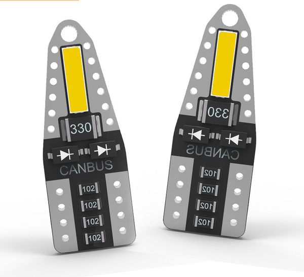 

лот 500pcs автомобилей белый 6000k led t10 canbus w5w led лампы 7020 чип 2smd 2led автомобилей клин лампы освещения 194 168 w5w номерного зн