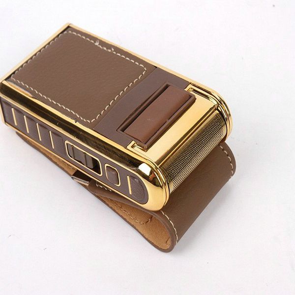 

2016 2 in 1 kemei 5600 mens electric rechargeable shavers razors vintage leather wrapped mustache beard trimmer shaving machine for men come