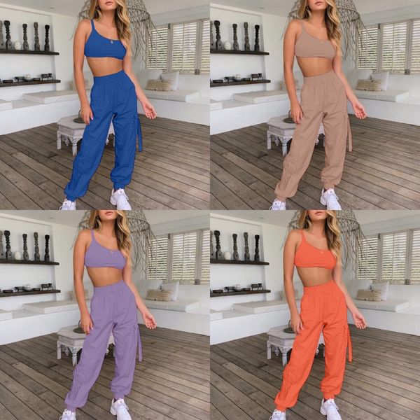 

sequins bra +pants sleeveelss womens two 1pcs set swimsuit party club sets casual tracksuit lady suits#753, White