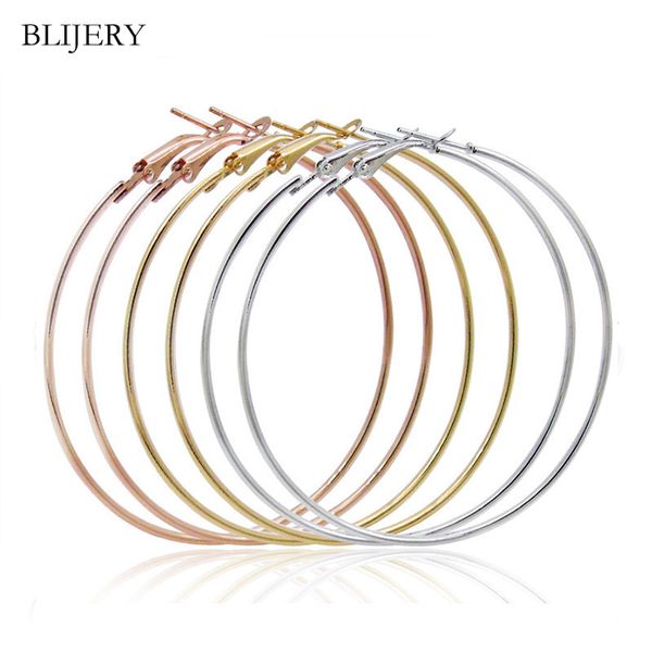 

blijery 3 pairs large hoop earrings big smooth circle earrings femme basketball brincos night club loop for women gift, Golden;silver