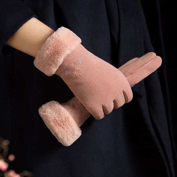 

b702 mede velvet winter women's gloves with velvet lining warm bicycle bicycle warm windproof outdoor cycling driving