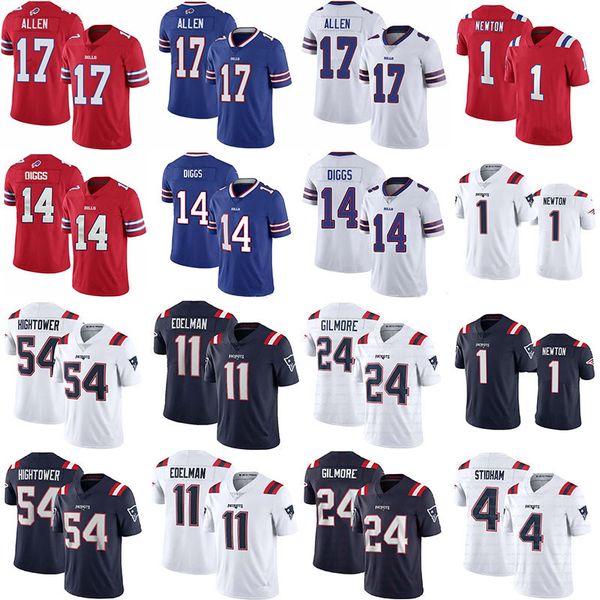 

new england 1 cam newton patriot julian edelman jarrett stidham stephon gilmore buffalo bill josh allen stefon diggs jerseys, Black;red