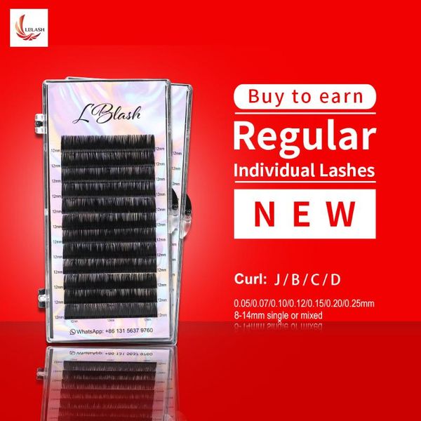 

lblash 100% handmade russian volume eyelashes extensions natural korea silk mink individual eye lash soft eyelash 12line/tray