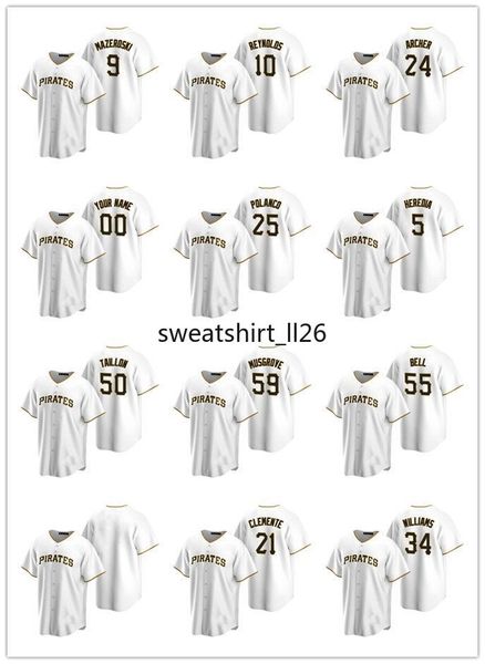 

pittsburgh pirates men women youth 21 roberto clemente 24 chris archer 55 josh bell home baseball jersey, Black