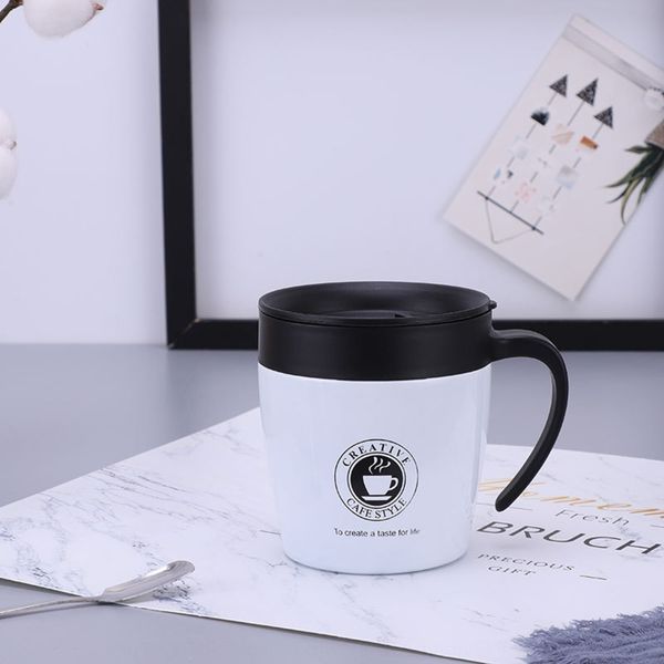 

2019 new stainless steel insulated thermos mug stainless steel coffee cup with handle office cup mug