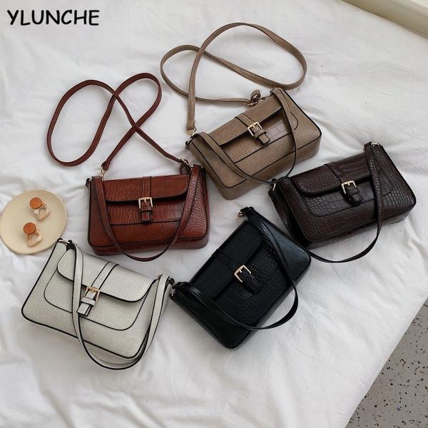 

2020 shoulder messenger bag lady stone pattern travel handbags and purse belt designer pu leather crossbody bags for women