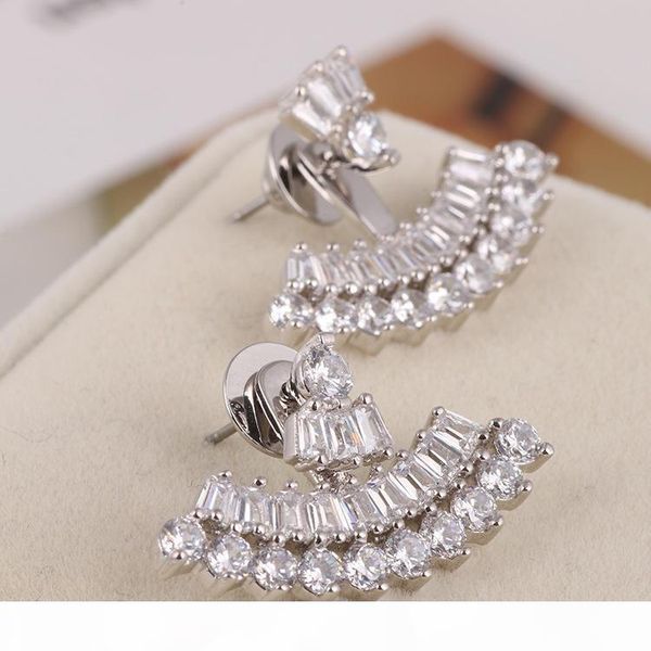 

new arrival dangle earring with diamond 1.8*3cm stud drop earring 18k gold plated beach style women jewelry gift ps66, Golden