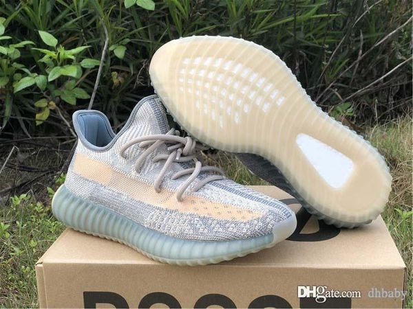 

2020 kanye west linen cinder running shoes women men v2 israfil zyon sulfur 3m rreflective designer shoes fz5421 with box size 13