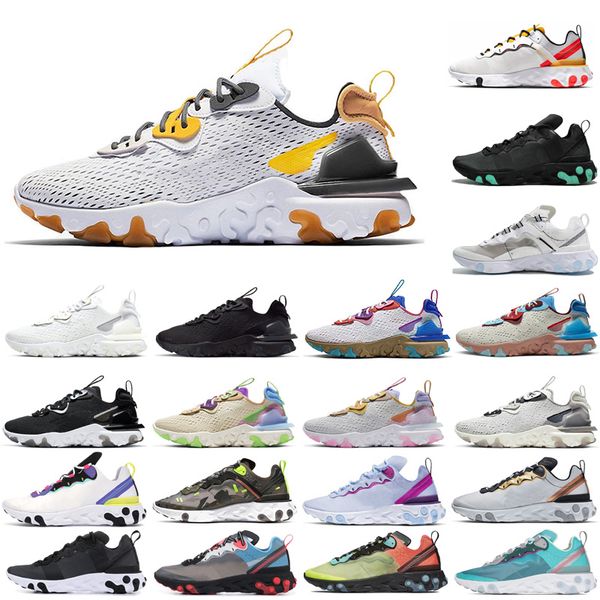 

vision react element 87 55 running shoes for men women mens tour yellow vision black iridescent bred mens trainer sports sneakers 36-45