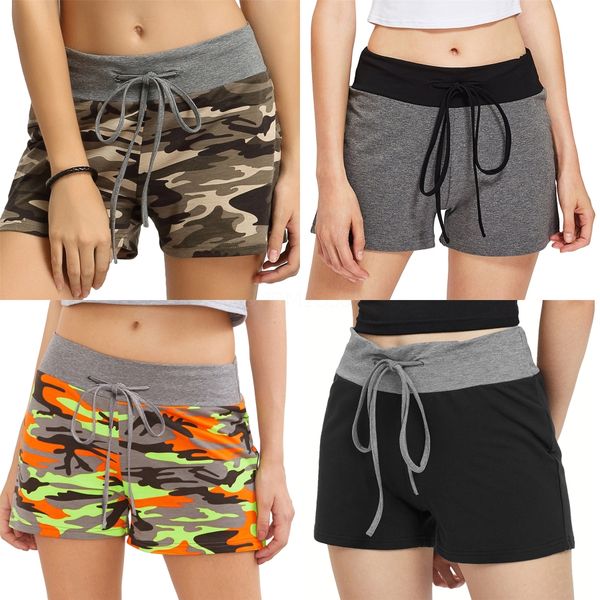 

cwlsp 2020 new summer black and white plaid shorts fashion for woman hollow out shorts with sashes qz2946#6741, White;black