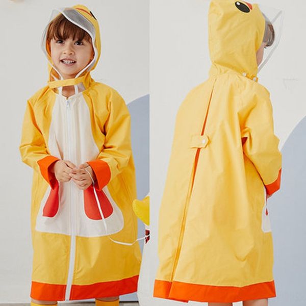 

2019 new children's polyester raincoat fashionable baby boys and girls cute 2019 new series transparent raincoat cute series, Red;brown