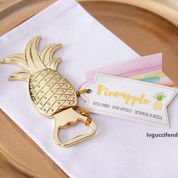 

wedding favors gifts gold metal pineapple beer bottle opener party decoration supplies gold ananas bottle lid opener dhl