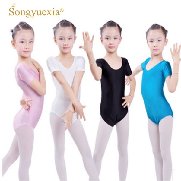 

2020 girls ballet dress children dance leotard bodysuit short sleeved gymnastics wear children ballet dancewear jumpsuit, Black;red