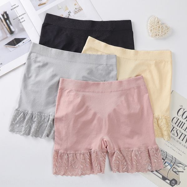 

summer underwear tight safety pants women's three-point girl lace anti-exposure safety pants leggings, Black;white