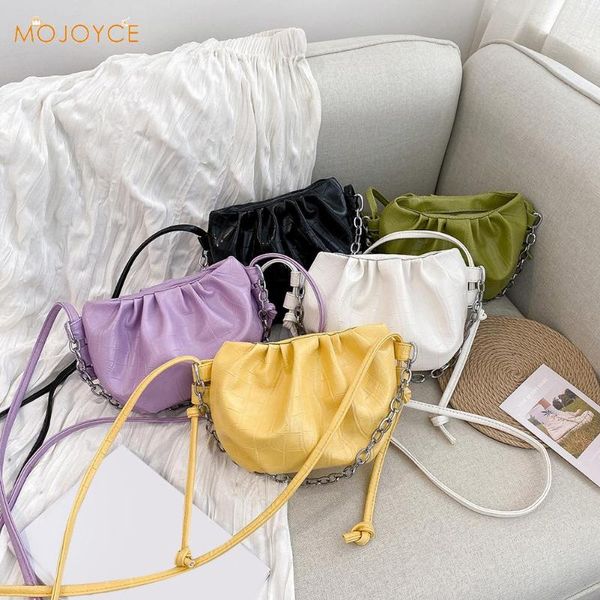 

women casual shoulder messenger bags pu leather pure color chain tote purses youth ladies simple versatile bag