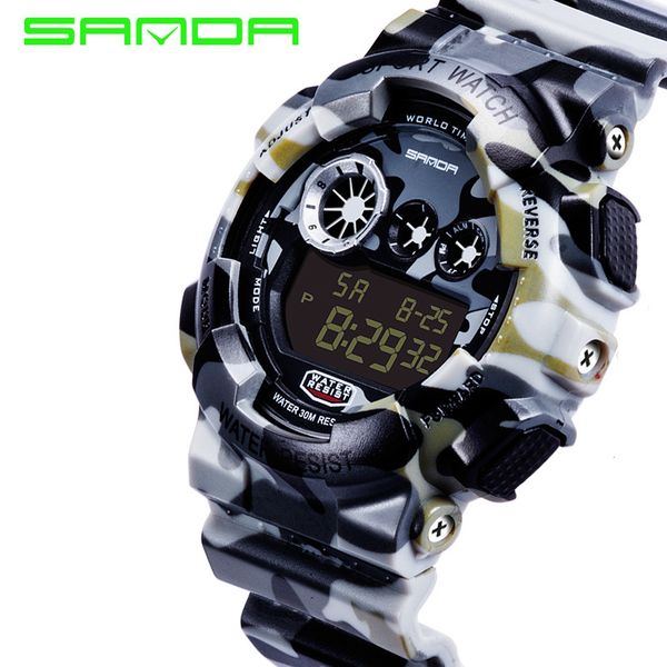 

high-end camouflage american electronic waterproof outdoor sports diving mountaineering taobao mens watch accessories spot, Slivery;brown