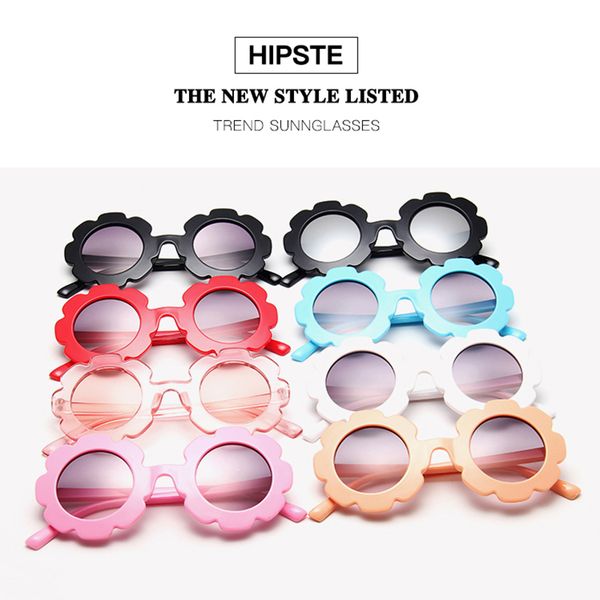 

kids sunglasses cute round sunglasses flower shaped for boys girls party outdoor travel hh88, White;black