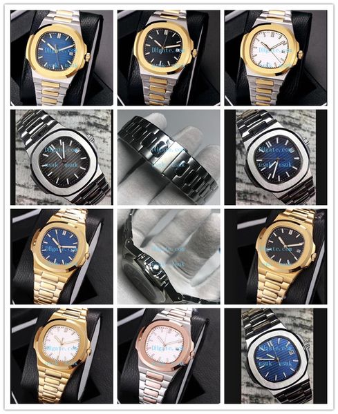 18 Stil-Armbanduhren, 5711-Silberarmband, superleuchtend, rostfrei, 3 ATM, wasserdicht, Asia 2813-Uhrwerk, mechanisch, automatisch, Herren-Luxusuhren