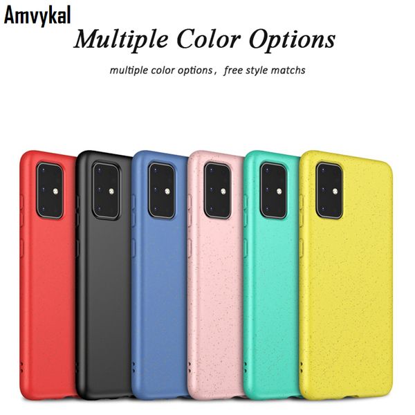 

wheat straw biodegrable phone cases for samsung galaxy note 20 ultra note20 case luxury soft silicone phone cover shell