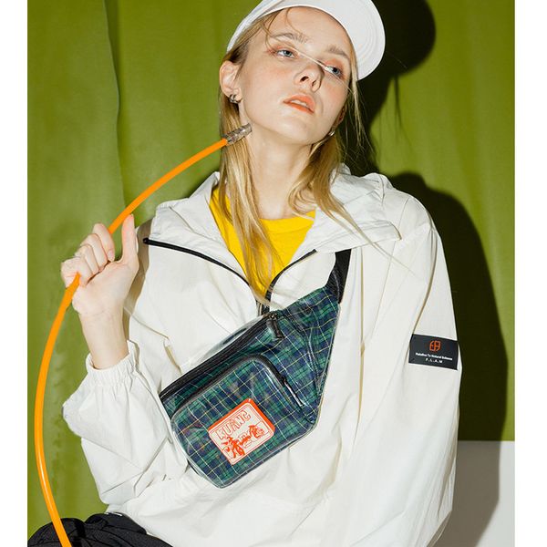 

women chest bag street style shoulder bag fashion pvc casual waist pack leg bag lattice fanny pack girl messenger packs b196