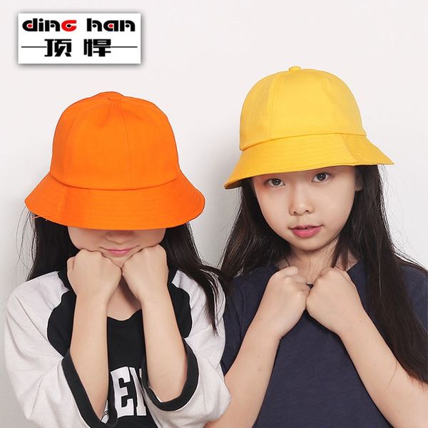 

new kindergarten pupils children fisherman bucket bucket cute boys and girls class basin hat sun hat, Blue;gray