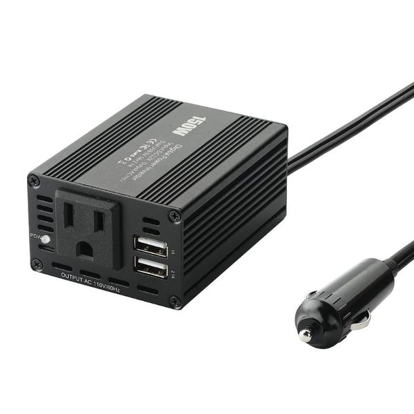 

150w car power inverter dual usb 3.1a 12v to 110v cars charger adapter e7ca