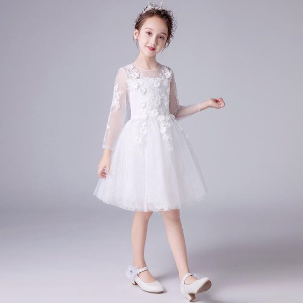 

2020 flower girls dresses for weddings flowers white backless princess children birthday party first communion dresses new, Red;yellow