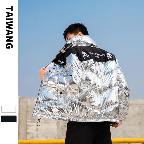 

пуховик короткий 2019 зима новый мужской моды теплый coatdown куртки пальто на открытом воздухе теплый яркий капюшоном мужская утолщенной па, Black