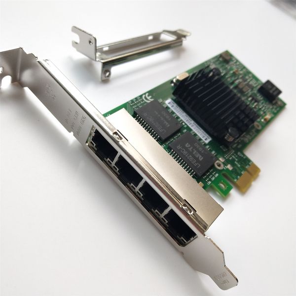 NOVO OEM para Intel Ethernet i350-T4 4-port-Port Retwork Card com suporte de metade/altura total