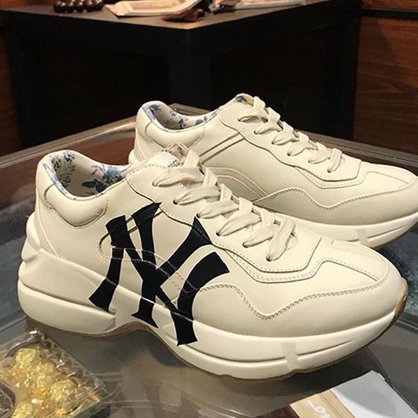 

mens shoes sneakers luxury mens shoes with original box rhyton leather sneaker men shoes fashion footwears chaussures pour hommes sale