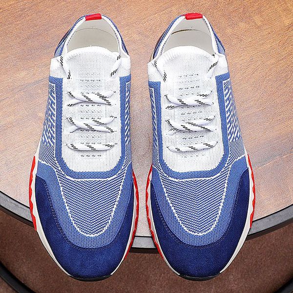 

new men's casual shoes fashion outdoor trend comfortable sports shoes mesh lightweight breathable walking shoes qwa, Black